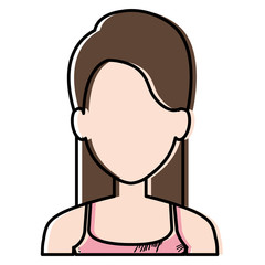 Fototapeta premium beautiful woman avatar character vector illustration design