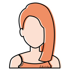 beautiful woman avatar character vector illustration design