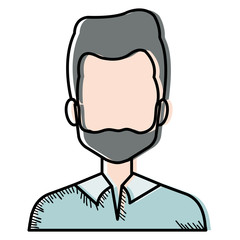 young man avatar character vector illustration design