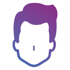 young man head avatar character