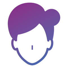 beautiful woman head avatar character