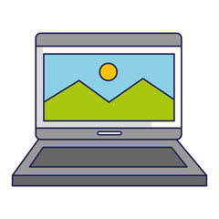 laptop computer isolated icon