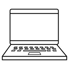 laptop computer isolated icon vector illustration design