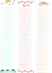 NOTES IN WATERCOLOR EFFECT