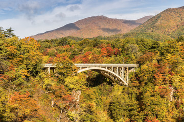 Naruko Gorge ,one of the Tohoku Region's most scenic gorges, located in north-western Miyagi...