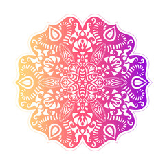 Flower mandala. Vintage decorative elements.