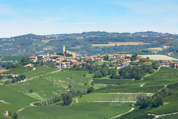 Fototapeta na wymiar Serralunga town near Alba in Piedmont, Italy