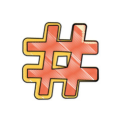 Obraz premium Hashtag social symbol