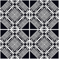 Abstract geometric seamless pattern. Black and white texture. Vector illustration