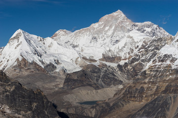 Altitude du sommet de la montagne Makalu 8481 m., cinquième plus haut sommet du monde, Népal