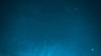 Obraz premium blue background from night sky with bright small star and special seeing gemini meteor from northeast on december 14,2017