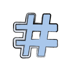 Hashtag social symbol