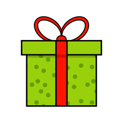 christmas present simple icon for christmas design isolated on white background