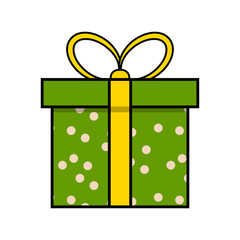 christmas present simple icon for christmas design isolated on white background