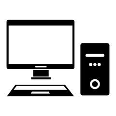 desktop computer isolated icon vector illustration design