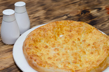 Georgian khachapuri with Imeritian cheese