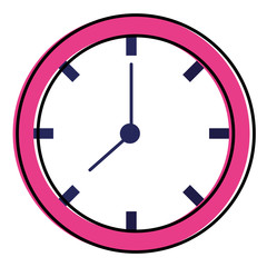 time clock isolated icon vector illustration design