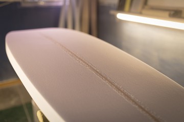 Close-up of surfboard