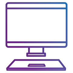 desktop computer isolated icon vector illustration design