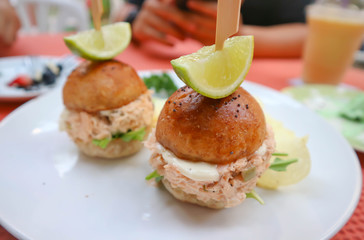 burger or salmon burger