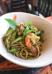 spicy spaghetti or thai spaghetti