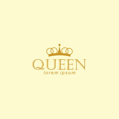 Queen Logo Vector Template Design