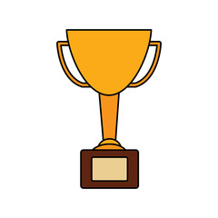 trophy cup icon image vector illustration design 