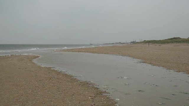 Spiaggia sul mare di Wadden a Texel