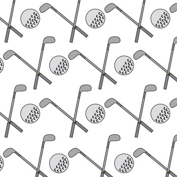 crossed clubs and ball golf icon image vector illustration design 