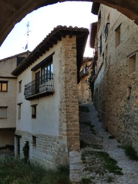 Teruel. Pueblo de Mirambel  (España) en la comunidad autónoma de Aragón dentro de la comarca del Maestrazgo
