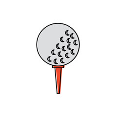 golf balls on the stand equipment vector illustration