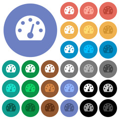 Dashboard round flat multi colored icons