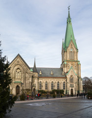 Kristansand, Norway, December 22, 2017: Church in Kristiansand