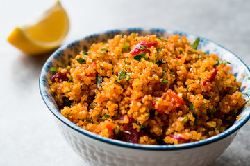 Turkish Traditional Bulgur Salad Kisir