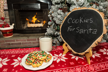 Cookies and milk for Santa - Powered by Adobe