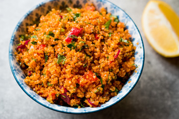 Turkish Traditional Bulgur Salad Kisir