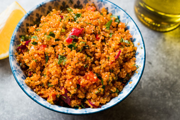Turkish Traditional Bulgur Salad Kisir