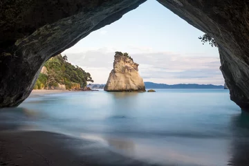 Crédence de cuisine en verre imprimé Cathedral Cove Nouvelle-Zélande, Cathedral Cove