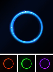 Abstract Shiny Laser Light Circles