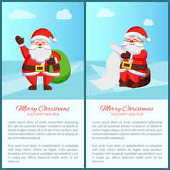 Merry Christmas Santa Set Vector Illustration