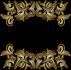 Wedding invitation. Ornamental frame. Ethnic motives. Lovely tablecloth. Bandana print. Scarf. Packaging. Oriental rug. Space for text, hand drawing