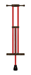3D Rendering Pogo Stick on White