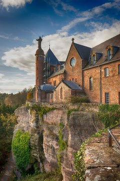 Mont Sainte Odile, Alsace, France convent on top of hill