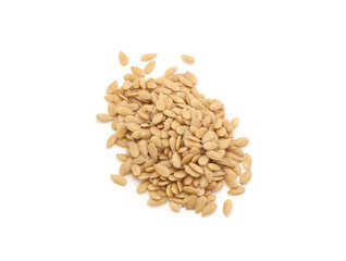 flax seed spices isolated on white