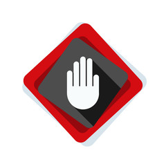 Hand Block ADS sign illustration
