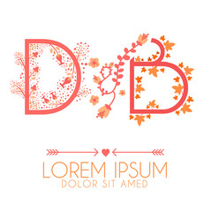 Letter D and B Logo, Letter D and B Wedding invitation Logo