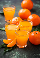 Fresh tangerine juice or liquor