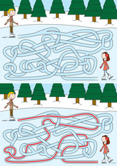Ice skating maze