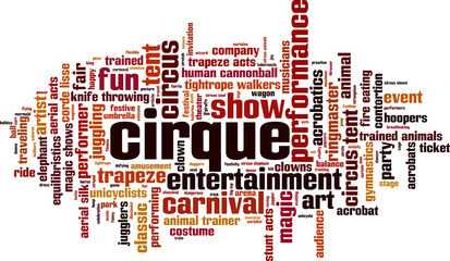 Cirque word cloud concept