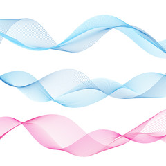 Graphic vector abstract light waves